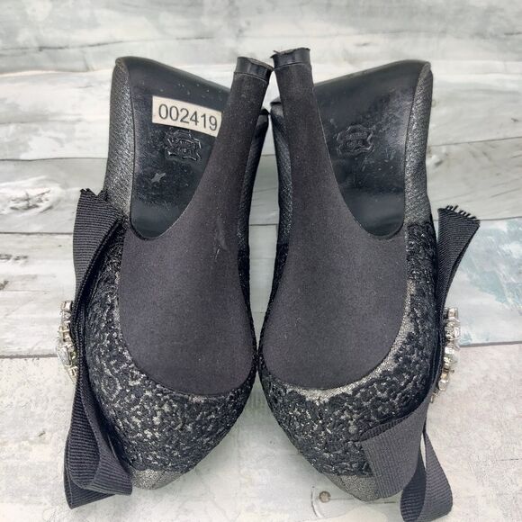 Vince Camuto 'Beauty' Heels w/ Crystal Rhinestone Lace Bow Sz 7.5 Pumps - Picture 10 of 16